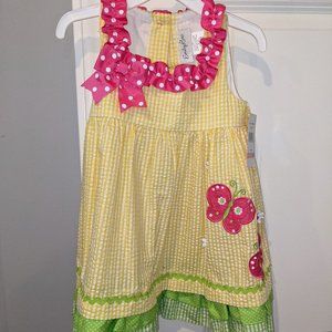 Emily Rose Girls Summer Seersucker Dress 2T